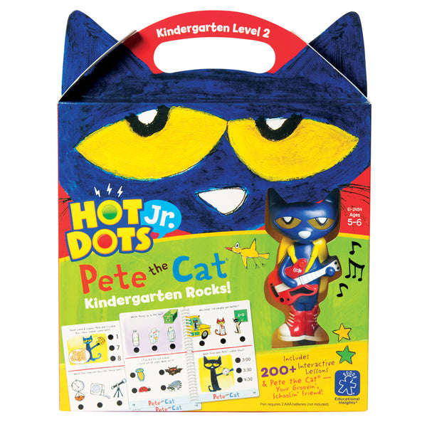 HOT DOTS JR PETE THE CAT KINDERGARTEN ROCKS & PEN