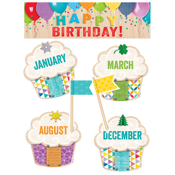 HAPPY BIRTHDAY MINI BB SET UPCYCLE STYLE