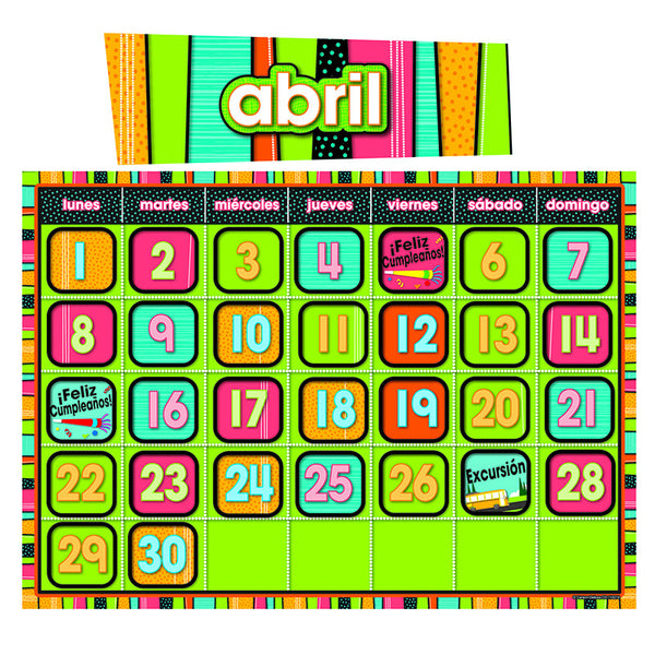 STYLIN STRIPES SPANISH CALENDAR BB SET