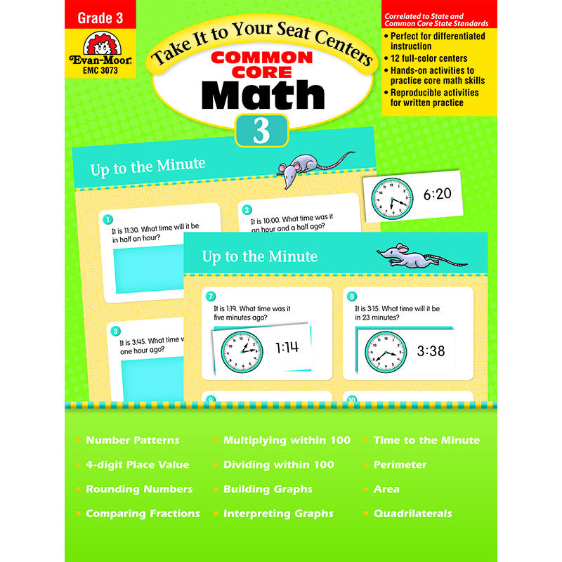 Take It to Your Seat: Common Core Math Centers, Grade 3