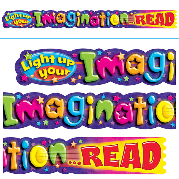 LIGHT UP YOUR IMAGINATION READ 10FT HORIZONTAL BANNER